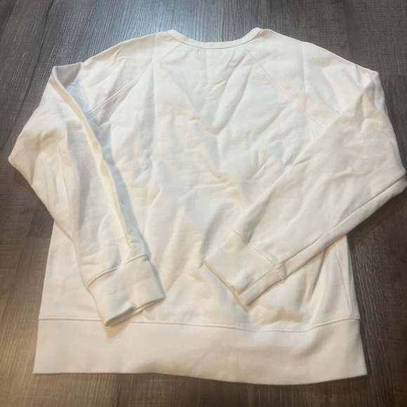 Everlane Women's White 100% Human Long Sleeve Crewneck Sweatshirt SZ Small - Picture 4 of 6